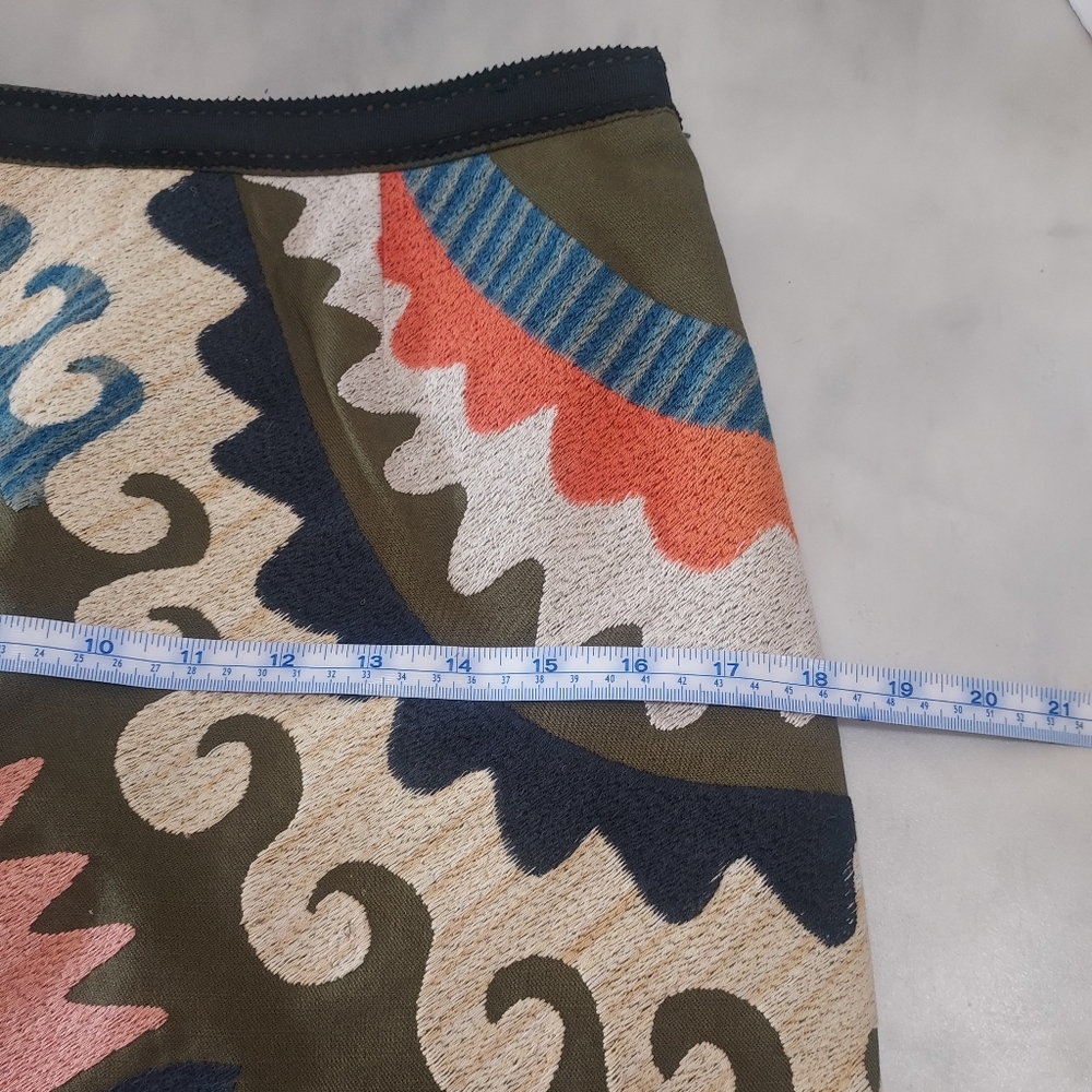 Anthropologie Colorful Patterned A-Line Skirt - Picture 6 of 9